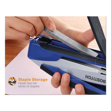Bostitch® Inpower Spring-powered Premium Desktop Stapler, 28-sheet Capacity, Blue-silver freeshipping - TVN Wholesale